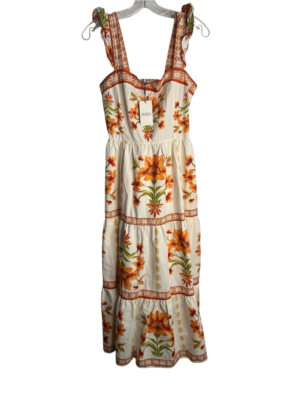 Flying Tomato Women’s Size Large Tiered Maxi Sundress Bright Floral New 5901